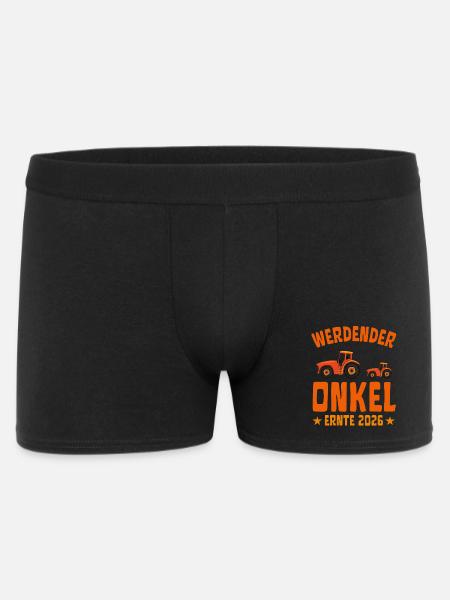 Werdender ONKEL Ernte 2026 Traktor - Männer Boxer Shorts - Schwarz
