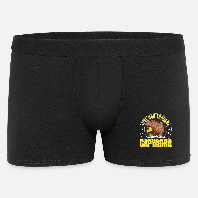 Capybara has enough capybara - Men's Boxer Shorts - black