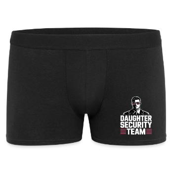 Équipe de sécurité fille – Père Garde du corps - Boxer Homme - noir - Devant