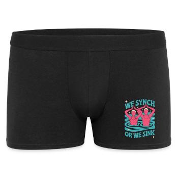 Synchronschwimmen Kunstschwimmen Wassersport - Männer Boxer Shorts - Schwarz - Vorne