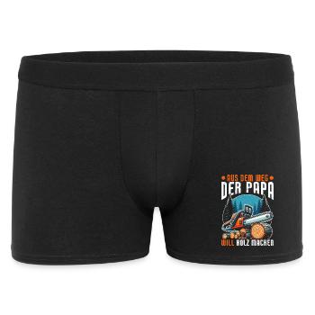 Aus Dem Weg Der Papa Will Holz Machen - Männer Boxer Shorts - Schwarz - Vorne