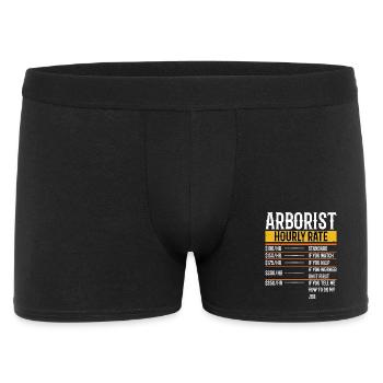 Arborist Hourly Rate Tree Cutting Clothes - Men's Boxer Shorts - black - Front