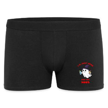 Just Here For The Boos - Funny Halloween Party - Men's Boxer Shorts - black - Front