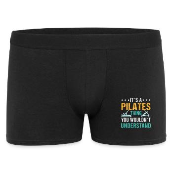 Pilates Yoga Fitness Sports Sayings - Men's Boxer Shorts - black - Front