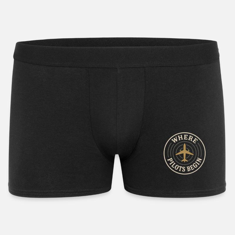 Fluglehrer Cfi Pilot Luftfahrtlehrer - Männer Boxer Shorts - Schwarz