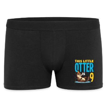 This Otter is 9 - Cute Birthday Motif - Men's Boxer Shorts - black - Front
