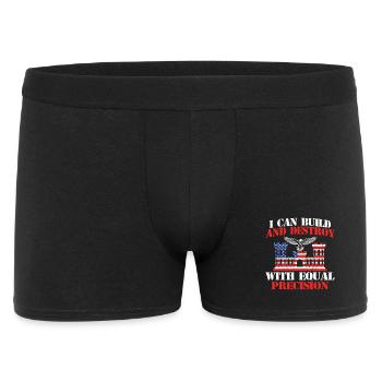 Build And Destroy With Precision Combat Engineer - Men's Boxer Shorts - black - Front