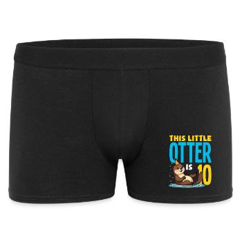 This Otter Is 10 - Cute Birthday Motif - Men's Boxer Shorts - black - Front