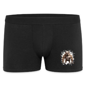 Bulldog Dog Muscles Bodybuilding - Men's Boxer Shorts - black - Front