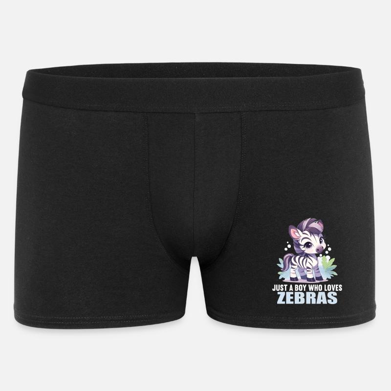 Zebras Zebra - Männer Boxer Shorts - Schwarz
