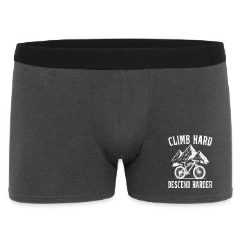 Climb hard, descend harder - Mountainbike - Männer Boxer Shorts - Anthrazit - Vorne