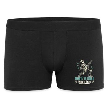 Rock 'N Roll Vibes Only Rock Band Guitar Music - Männer Boxer Shorts - Schwarz - Vorne