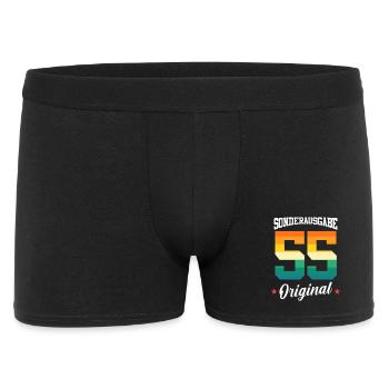 55 Geburtstag - Männer Boxer Shorts - Schwarz - Vorne