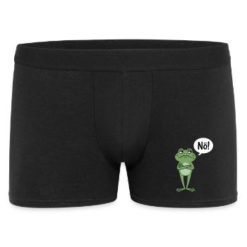 Grenouille sceptique qui dit non - Boxer Homme - noir - Devant
