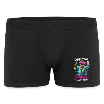 Official Schlager Party Crew - Männer Boxer Shorts - Schwarz - Vorne