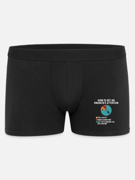Engineer’s Attention Free Coffee Rework Mechanism - Men's Boxer Shorts - black