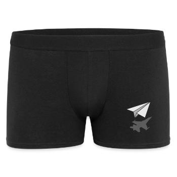 Papierflugzeug Luftfahrtingenieur Luftfahrt Geschenk - Männer Boxer Shorts - Schwarz - Vorne