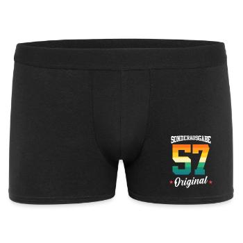 57 Geburtstag - Männer Boxer Shorts - Schwarz - Vorne