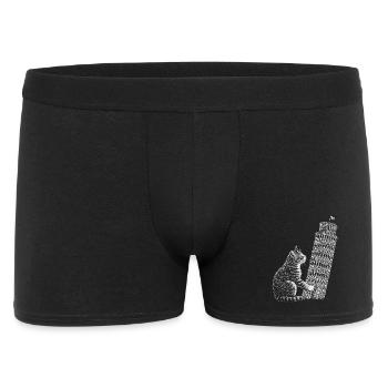 Cat at the Tower of Pisa - Men's Boxer Shorts - black - Front