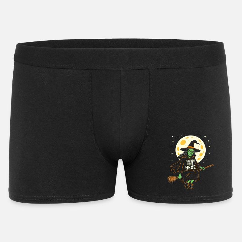 Evil Witch Costume Halloween Carnival Broom Horror - Men's Boxer Shorts - black