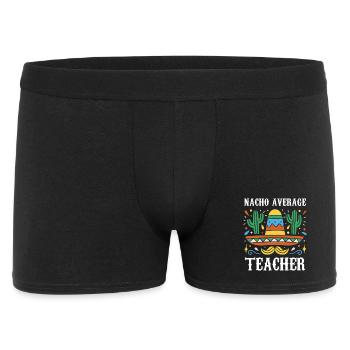 Nacho Average Lehrer - Männer Boxer Shorts - Schwarz - Vorne