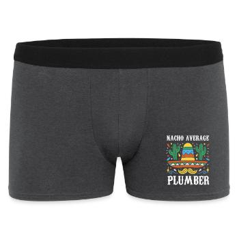 Nacho Average Plumber - Men's Boxer Shorts - charcoal grey - Front