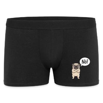 Pug Nope Funny Dog Design - Men's Boxer Shorts - black - Front
