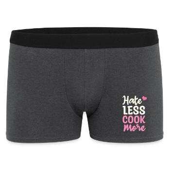 Hate less cook more - Men's Boxer Shorts - charcoal grey - Front