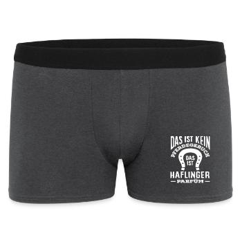 Haflinger Pony Reiten Luster Pferde Spruch - Männer Boxer Shorts - Anthrazit - Vorne