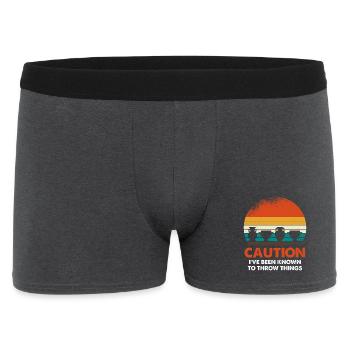 Retro Sunset Pots - Men's Boxer Shorts - charcoal grey - Front