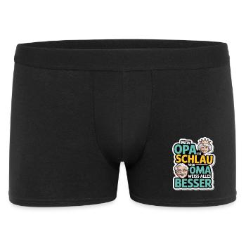 Drôle grand-mère grand-père disant design pour les enfants & - Boxer Homme - noir - Devant