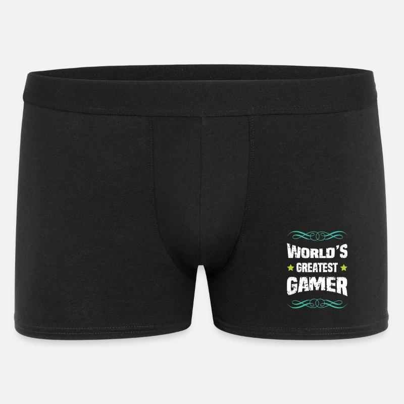 Weltbester Gamer – Distressed Design - Männer Boxer Shorts - Schwarz