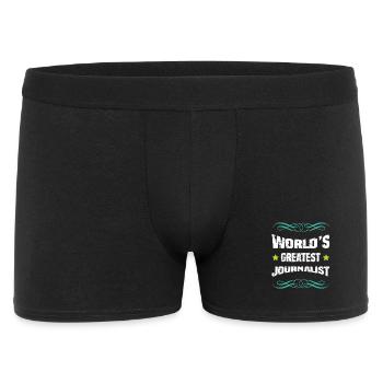 Weltbester Journalist - Männer Boxer Shorts - Schwarz - Vorne