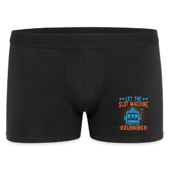 Gambling Fan Let The Machine Running Casino - Männer Boxer Shorts - Schwarz - Vorne