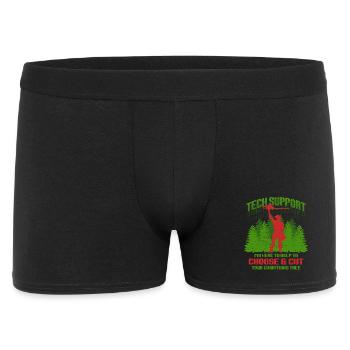 Weihnachtsbaum Züchter Help To Choose & Cut - Männer Boxer Shorts - Schwarz - Vorne