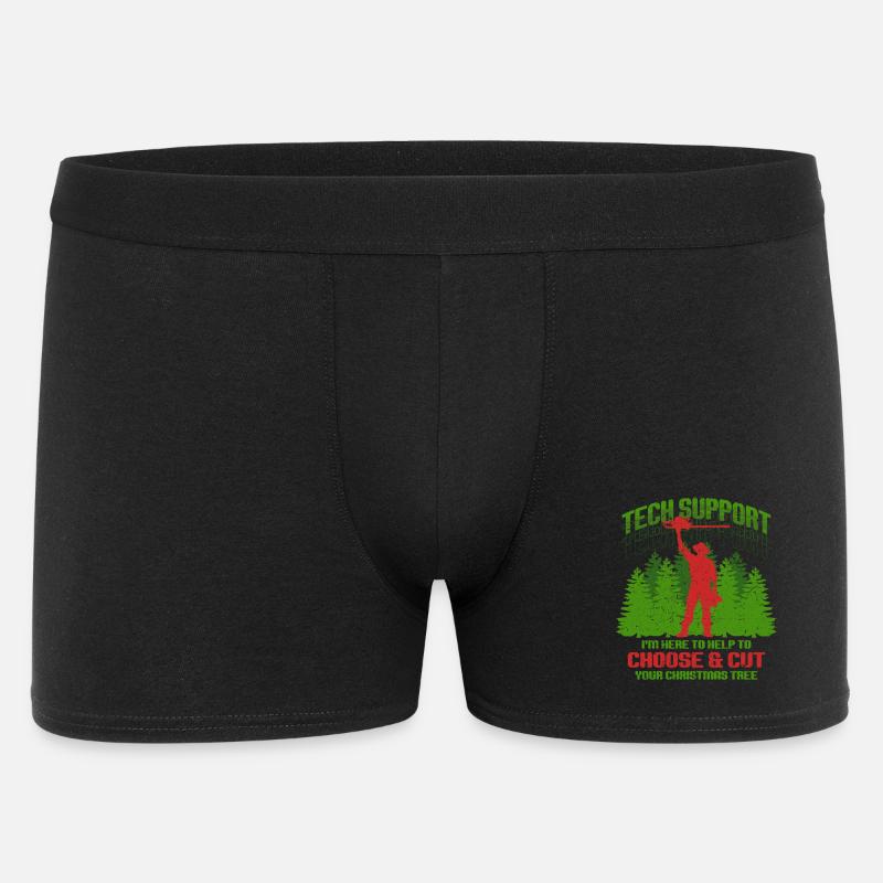 Weihnachtsbaum Züchter Help To Choose & Cut - Männer Boxer Shorts - Schwarz