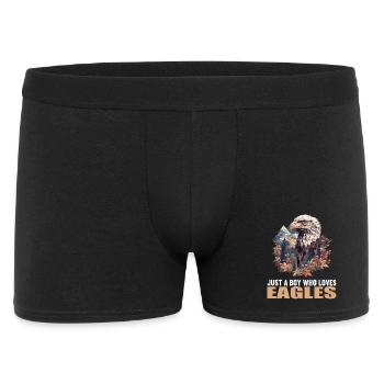 Adler - Männer Boxer Shorts - Schwarz - Vorne