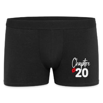 Kapitel 20 Geburtstagsgeschenk Frau 20 Jahre - Männer Boxer Shorts - Schwarz - Vorne