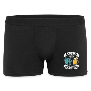 Soon dad FISHING AND BEER THAT'S WHY I'M HERE Funny - Men's Boxer Shorts - black - Front