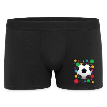 Konfetti Pop Fußball - Männer Boxer Shorts - Schwarz - Vorne
