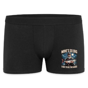 Mine’s So Big - Chemise de pêcheur amusante pour hommes - Boxer Homme - noir - Devant