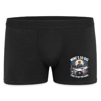 Mine’s So Big - Chemise de pêcheur amusante pour hommes - Boxer Homme - noir - Devant