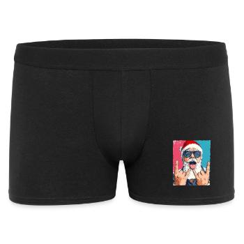 Père Noël Fête Drôle Noël - Boxer Homme - noir - Devant
