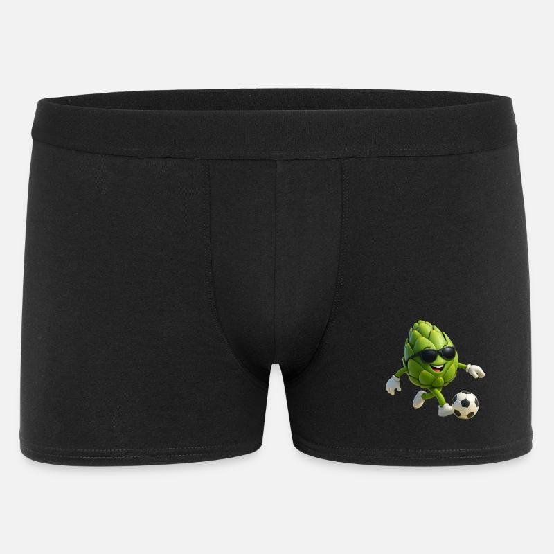 Artischocken Kicker mit Sonnenbrille Faußball - Männer Boxer Shorts - Schwarz