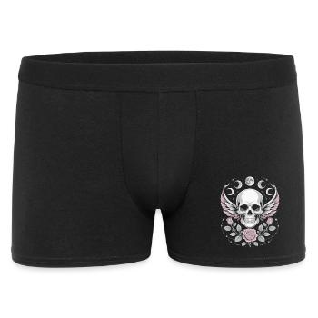 Gothic Skull with Moon Phases and Roses Design - Men's Boxer Shorts - black - Front