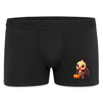 Bébé dinde de Thanksgiving - Boxer Homme - noir - Devant