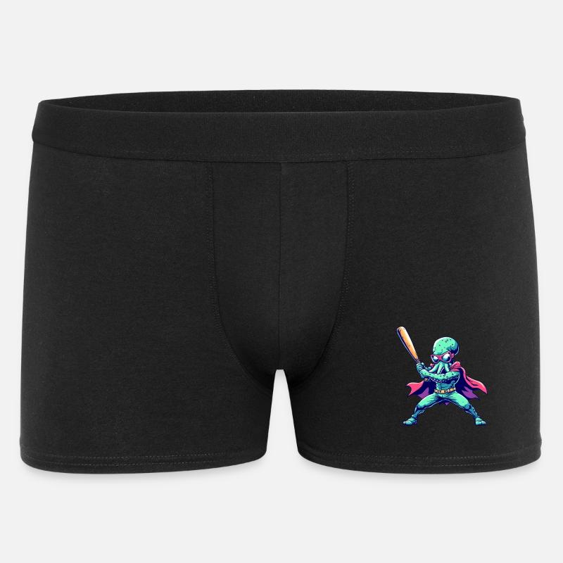 Baseball Oktopus Superheld - Männer Boxer Shorts - Schwarz