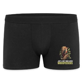 Spechte Specht - Männer Boxer Shorts - Schwarz - Vorne