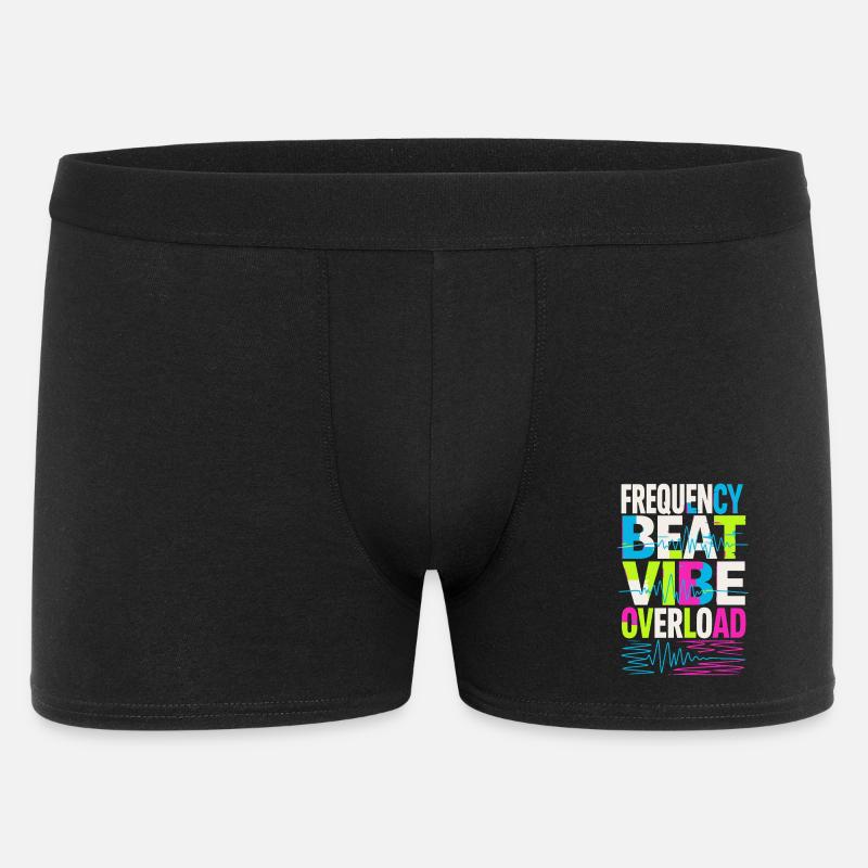 Frequency Beat Vibe Overload Design - Männer Boxer Shorts - Schwarz