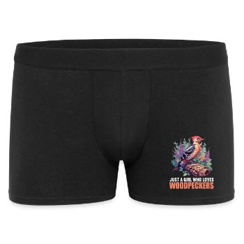 Spechte Specht - Männer Boxer Shorts - Schwarz - Vorne